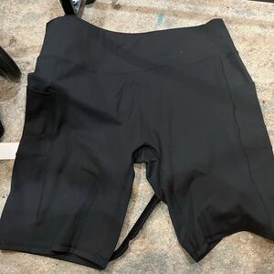 Size xxxl biker shorts; black; nwot; never worn; pockets